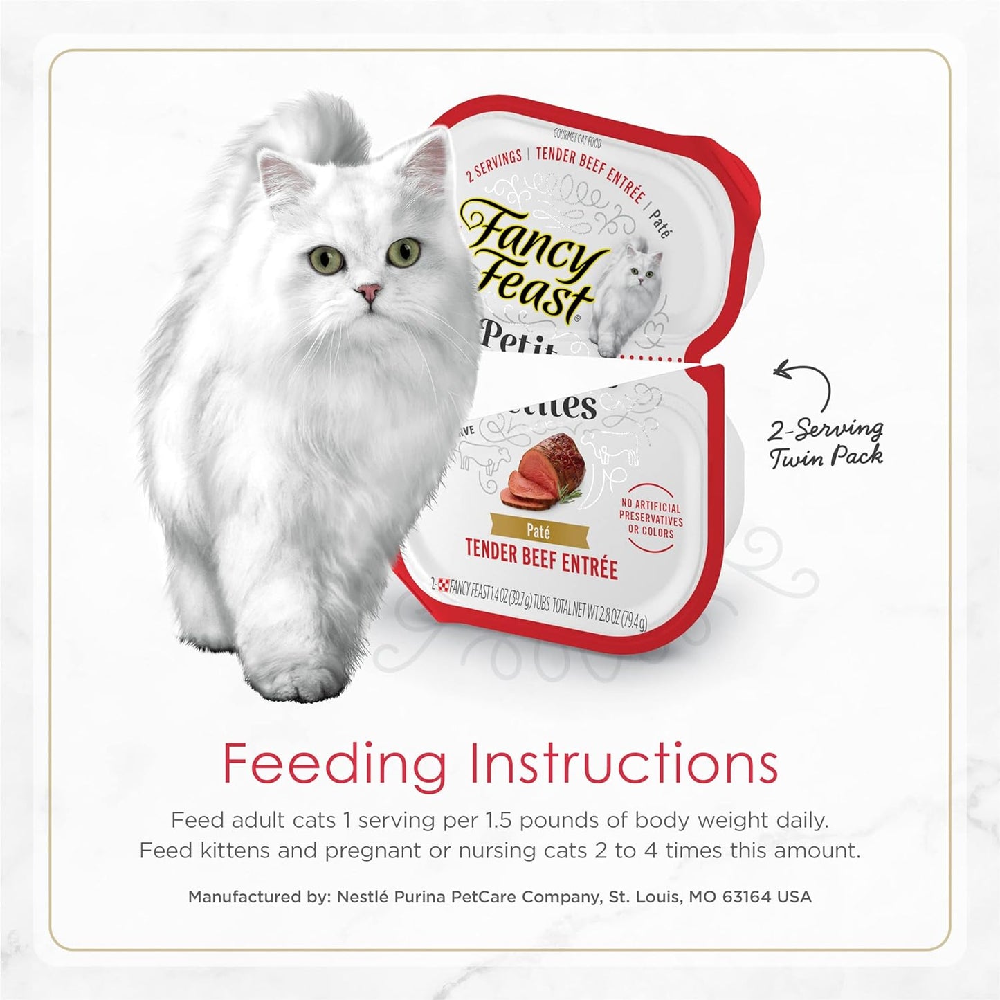 Purina Gourmet Pate Wet Cat Food, Petites Tender Beef Entree - 2.8 Oz. Tub